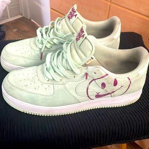 Nike Mint Green and Purple Sneakers